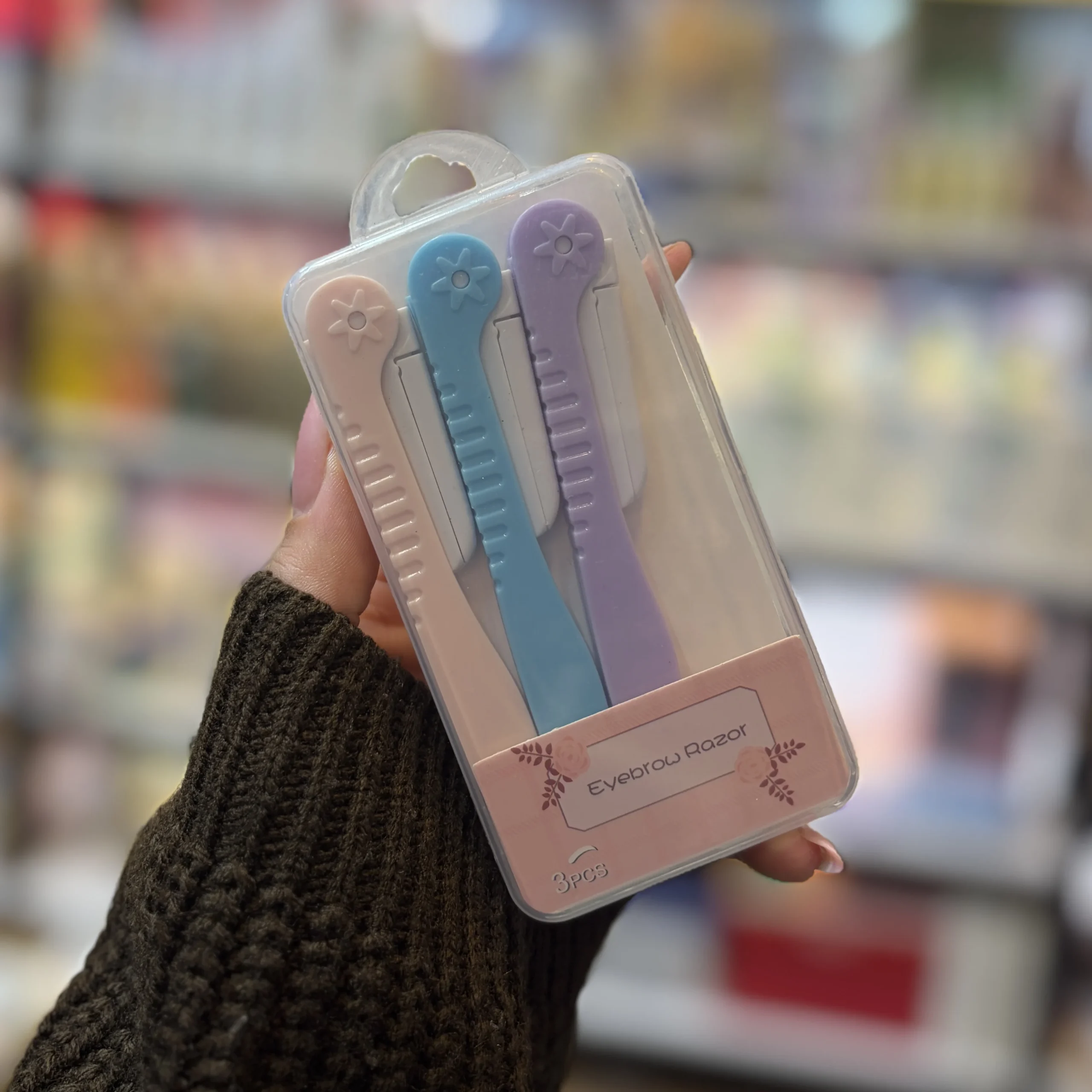 تیغ ابرو سه عددی Eyebrow Razor رنگی (لبه صاف) - Image 2